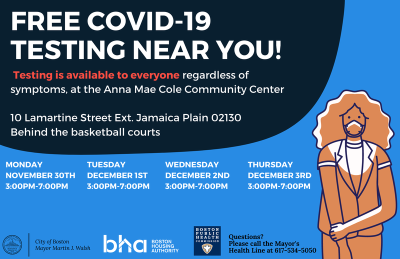 Free, mobile COVID19 testing now available in Roxbury, Jamaica Plain